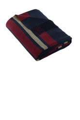 Brooks Brothers® Heritage Blanket - Navy Blazer / Ruby Wine/ Camel - OSFA